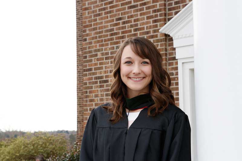 Kathryn Allen Wilkie (’16, P.A. ’18) from Sumter, is the first NGU undergraduate to be accepted and graduate from NGU’s PA Medicine program.