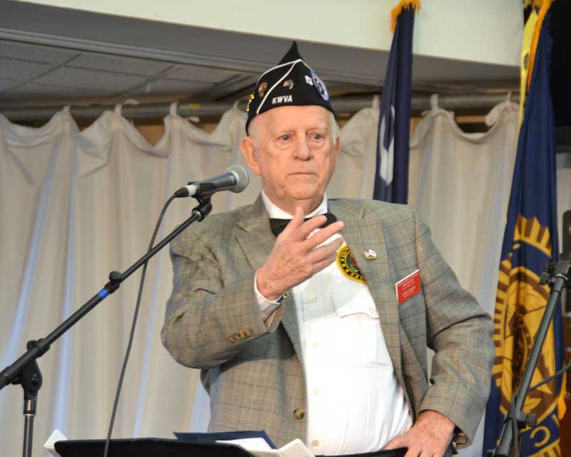 Former South Carolina State Senator and Korean War Veterans Association Past National Director Lewis Vaughn spoke at the Major Rudolf Anderson, Jr. special meeting and ceremony of 