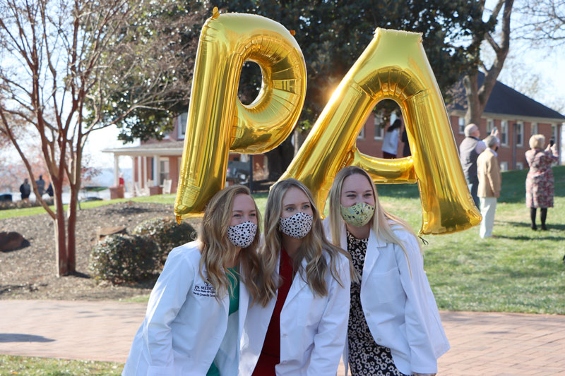 Members of North Greenville University’s Physician Assistant (PA) 2021 Cohort receive their white coats at a ceremony on the Tigerville Campus on Fri., Dec. 11. Members of North Greenville University’s Physician Assistant (PA) 2021 Cohort receive their white coats at a ceremony on the Tigerville Campus on Fri., Dec. 11.