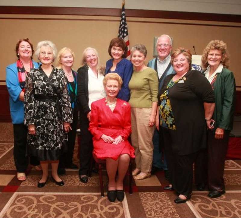 Phyllis Schlafly with California Eagle Forum members.