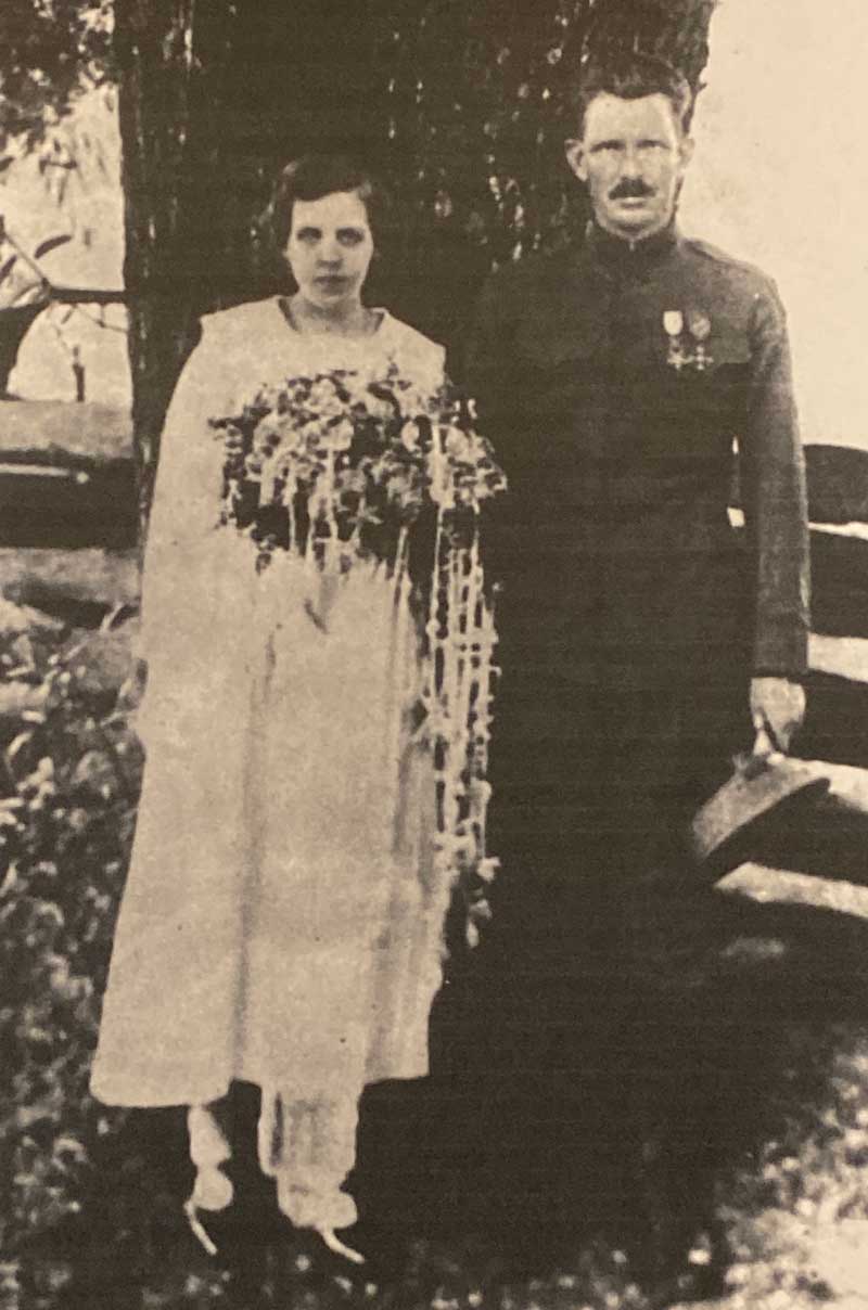 Gracie Williams and Alvin York were married by Tennessee Governor Albert Roberts in Pall Mall, TN on June 7, 1919.