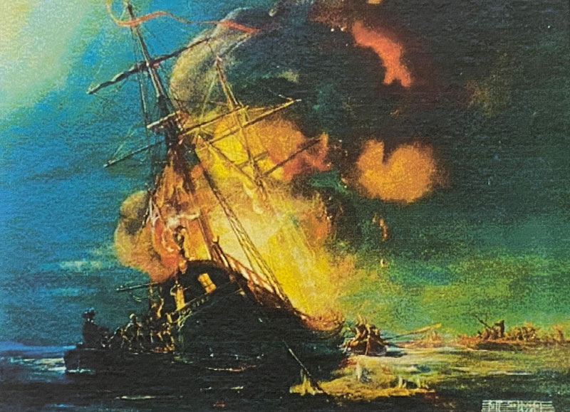 The Burning of HMS 