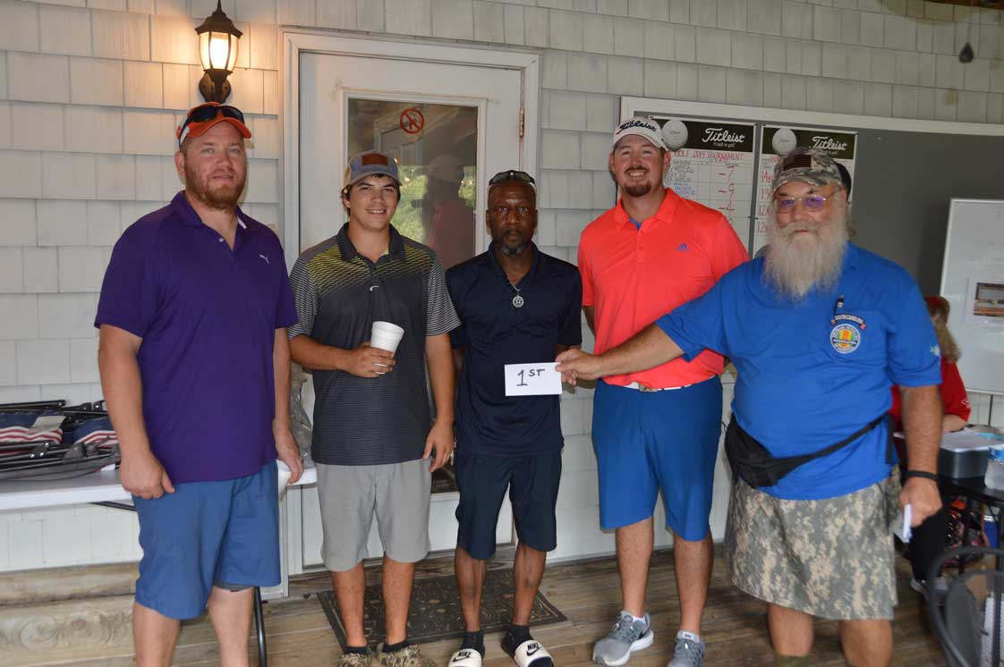 First Place winning team Roger West, Blake Rhodes, Jeff Heyward and Derrick Thompson.