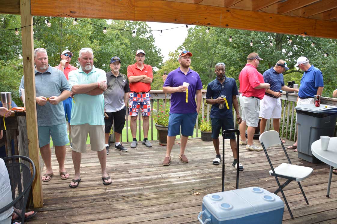 Raffle time at the Annual VVA Chapter 523 Golf Tournament.