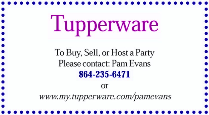 Tupperware - Pam Evans